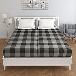 G.S Creations Cotton Check Mattress Cover for Single Bed with Zipper ( 3x6 Ft ) Pack of 2, Multicolour (36x72x6 Inch)-10