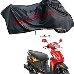 RiderShine 100% Waterproof Scooty Body Cover for Pleasure Plus Black-28