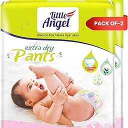 Little Angel Extra Dry Baby Pants Diaper, Small (S) Size, 120 Count, Super Absorbent Core Up to 12 Hrs. Protection, Soft Elastic Waist Grip & Wetness Indicator, Pack of 2, 60 count/pack, Upto 7kg-image-12