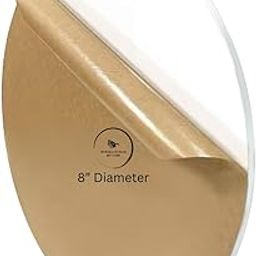 AbhiKalpya Art Studio Transparent Acrylic Sheet Circle 1 pcs Plexiglass (DIA : 8 Inch) Set of 1-12
