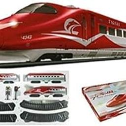 Jack Royal Bullet Train Set with Light and Sound & Track High Speed Electric Metro Train with Long Track and Flyover Signal Accessories Best Train Toy-11