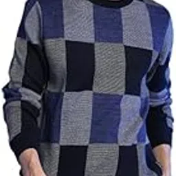campus sutra Men's Pullover Sweater for Casual Wear | Crew Neck | Long Sleeve | Pull On Closure | Wool Sweater Crafted with Comfort Fit for Everyday Wear-picture-41