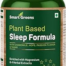 Plant Based Sleep Formula with Chamomile, Hops, Passion Flower & Tagar Enriched with Magnesium & 5 Herbal Extracts – 60 Capsules-76