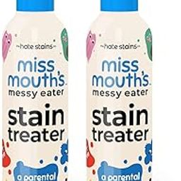 Miss Mouth's Messy Eater Stain Treater Spray - 4oz 2 Pack Stain Remover - Newborn & Baby Essentials - No Dry Cleaning Food, Grease, Coffee Off Laundry, Underwear, Fabric-image-10
