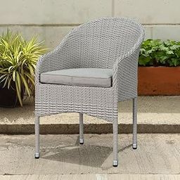 Royaloak Sepang Malaysian Wicker Outdoor Chair, Fiber Rattan Chair with Powder Coated Steel Frame, Comfy Garden Chair, Water Resistant Cushion Chair, Sitting Chair with Washable Cushion Covers-image-52