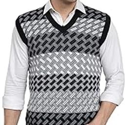 Men's winterwear Woolen Zigzag Sleeveless Cardigan Sweaters-image-8
