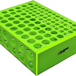 Labworld Test Tube Stand Holder 96 holes Multipurpose for 12x125mm,16x150mm,18x150mm,etc size Test Tubes Glassware Labware Holding Rack (Blue, 1)-32