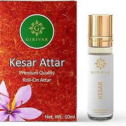 GIRIVAR FRAGRANCES Kesar/Saffron Attar l 10 ml Roll-on Bottle l Long Lasting-12