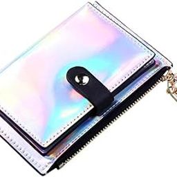 merishopp Women Wallet Bifold with Coin Pocket Card Holder Purse Keychain Silver| Womens Accessories | Wallets|1 Piece Womens Wallet-picture-28
