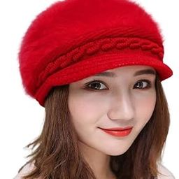 Women's Girls' Wool Visor Beanie Cap (Free Size)-image-9