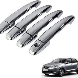 AUTOADDICT Auto Addict Car Chrome Handles Door Latch Cover for Maruti Suzuki Baleno Nexa-image-3