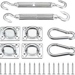 HEAVENGLOW Shade Sail Hardware Kit Canopy Fixing Accessory Turnbuckle Pad Eyes for Lawn 6MM-image-30