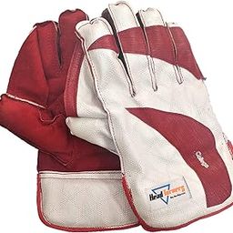 HeadTurners Youth Synthetic-Fiber Cricket Wicket Keeping Gloves - College, Colour May Vary-image-97
