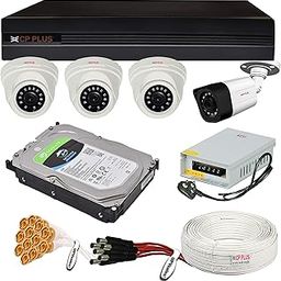 CP PLUS 2.4MP 4 Camera Combo Set with 4Ch DVR, 3 Dome Bullet Cameras, 1TB HDD, Power Supply, 90Mtr Cable, Audio Mic and Connectors-5