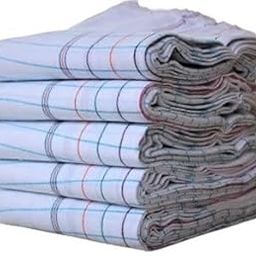 Men's Cheked White Cotton Handkerchiefs - Pack of 6 -Plain WHITE 22 * 22 inches XXL King Size. 100% Pure Cotton-picture-43
