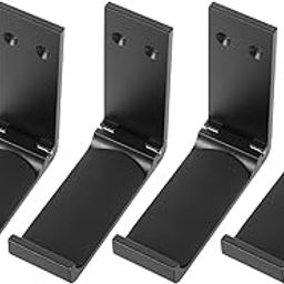 NIMMZ COLLECTION 4sets Metal Headset Hanger Headphone Display Stand Headset Holder Earphone Organizer with Glue Screw for Headset (Black)-11