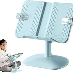 SOLDTRUE Adjustable Book Stand for Kids & Adults – Ergonomic Reading Holder with Height & Angle Adjustment, Extendable Width (29-46cm), Hands-Free Bookstand for Study, Reading, and Office (Blue)-31