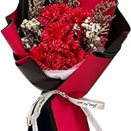 MERISHOPP Artificial Soap Flower Bouquet Realistic Valentines Day Gift for Mothers Day Red Carnation| Artificial Flower Bouquet | Floral Décor for Home-image-59