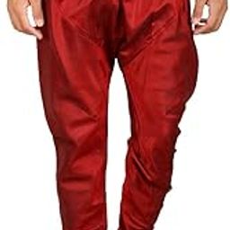 Men's Silk Plain/Solid Pyjama Bottom Pack of 1 (ChuridarMaroonPyjami_Maroon_Free Size)-image-87