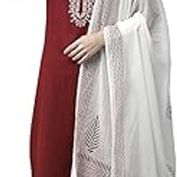 Women's Rayon Straight Embroidered Kurta with Pant & Dupatta Set-image-42
