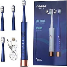 Newvent® Rechargeable Electric Toothbrush For Adult With 3 Brush Head | 6 Operating Modes Smart Toothbrush | 31000 Vibration Per Minute | Sonic Electiric Toothbrush (Pack Of 1)-picture-17