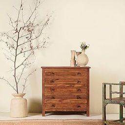 MAYOOR ART Solid Sheesham Wooden 5 Drawer Storage for Home Furniture | Chest of Drawer with Five Spacious Drawer Storage for Elegant Living Room Storage for Home Decor | Honey Finish-image-101
