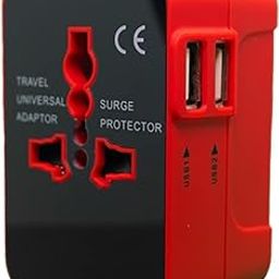 rts USB Universal Travel Adapter International All in One Worldwide Travel Multi Plug Converter Adapter, Wall Charger with Build in Dual USB Charger with Multi Type Power Outlet for US EU UK AUS Asia-30