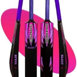 Cloverbyte Blast Classic Cricket Bat (Size: Full Size bat, Plastic Bat) Color Black-Pink/Purple-BAT-picture-12