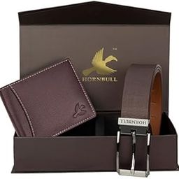 Mens Gift Combo Brown Wallet and Brown Belt | RFID Wallet for Men | Genuine Leather Men's Combo BW3095-13