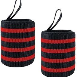 Enakshi (LABEL) Creations 2xWrist Wrap Weight Lifting Wrist Support for Competition Bodybuilding Workout red-image-96