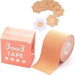 nvisible Cuttable Breast Lift Tape Adhesive - Boob Roll with Free Nipple Pasties 5-Metre Multipurpose Body Or Women Push Up & Lifting Breast, No Show Bra, Skin Friendly Beige-image-35