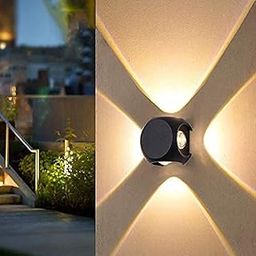 D'Mak Metal Led 4 Way Led Outdoor Waterproof Exterior Wall Light Fixture Lamp (Warm White) (Up-Down-Left-Right) (4Watts) (Pack of 4)-image-73