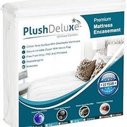 Premium Zippered Mattress Encasement, 100% Waterproof, Bed Bug/Dust Mite Proof And Hypoallergenic Cotton Terry Surface, 6 Sided Mattress Protector (Fits 9''-12'' H) CAL- KING SIZE, 10-Year Warranty-image-40