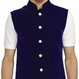 Men's Velvet Solid Nehru Jacket (Green)-picture-30