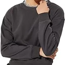 max Women Cotton Crew Neck URB_N Solid Relaxed Fit Sweatshirt-picture-13