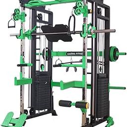 GAMMA FITNESS FTS-101 Plus Multi Gym Functional Trainer with Smith Machine for Home Gym Equipment (Green)-68