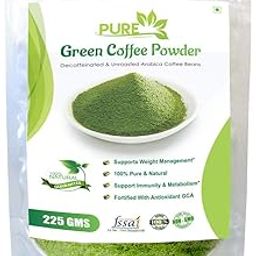 Pure Green Coffee Beans Powder,225 Gm Unroasted Arabica, For Best Natural Weight Loss And Belly Fat Burner-26
