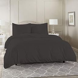 Kedara Cloth Duvet Cover King Size Microfiber Feel King Size Quilt Cover for Double Bed with Zipper/Duvet Cover/Comforter Cover/Razai Cover/Dohars 102x110 Inch-Dark Grey Solid-image-16