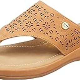 CONCORDIA Tan Casual Slipon Flip Flop Thong Slipper Thong Slipper Flat & Low HH 0-25 MM For Women UK Size- 4-image-7