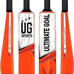 UG Sports | Plastic Fiber Bat for Cricket |UV Digital Printing | Soft Cusion Grip | Plastic Bat for Junior - Boys | Red Sticker | 28.3 X 4.5 Inch.. (Orange, Size 3)-image-81
