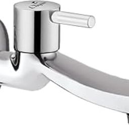 Cliquin Vitara Long Body Tap for Bathroom & Kitchen| Wall Mounted | Brass Faucet with Chrome Finish | Quarter Turn Handle | Rust & Corrosion Resistant (Florentine)-image-108