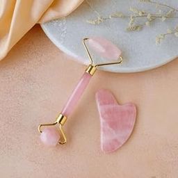Agatesvibe Roller & Gua Sha Set, Face Roller Manual Massager,Jade Applicator for Face, Neck,Body Muscle,Relaxing, Stimulating Blood Flow, Relieve Fine Lines, Wrinkles, (Rose Quartz)-picture-18