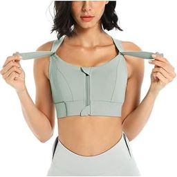 Shoppy Villa - high Impact Sports Bra for Heavy Breast Full Coverage | Gym Bras for Women Workout | Yoga Bra,with Front Zipper Seamless Bra Push up Bras for Women | Black | 2X-Large-image-25