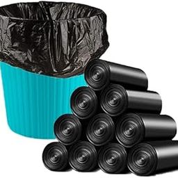 Biodegradable Garbage Bags/Dustbin Bags (Small) | Size 17×19 Inch | (90 Bags) (Set Of 3) Disposable Bags For Office Home Kitchen Warehouse, Black-image-40