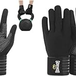 PROBEROS® Full Finger Workout Gloves with Wrist Support Gym for Men and Women Professional Weightlifting Fitness Training M 2PCS-image-53