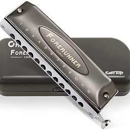 EASTOP Chromatic Mouth Organ 12 Holes 48 Tones Forerunner 1.0 Chromatic Harmonica Key of C, Gray, Stainless Steel & Phosphor Bronze-image-19