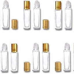 DIY Crafts Pack of 6 Pcs, As Image, 10 ml Clear Glass Roller Ball Bottles Travel Empty Refillable Essential Oil Roller Bottles Fragrance Perfume Lip Balms Liquid Roll O(Pack of 6 Pcs, As Image)-26