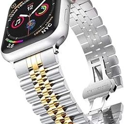 Valente Rado Heavy Metal 38mm/40mm/41mm Strap Compatible with IWatch Series 4,5,SE,6,7,8-14