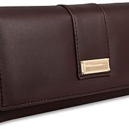Women's Hand Wallet Purse Clutch | Phone Pocket | Coin Compartment | Credit Card Slots| Zipper Pocket| Office use| Casual use| Faux Leather (Brown)-image-43