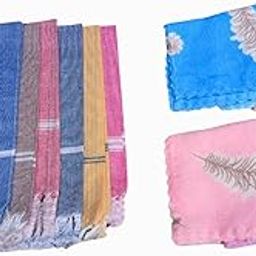 Handkerchief Set – 12 Pieces (6 Women + 6 Men) | Premium Cotton Fabric | Soft, Absorbent & Reusable Hankies for Daily Use | Ideal for Men & Women-image-54